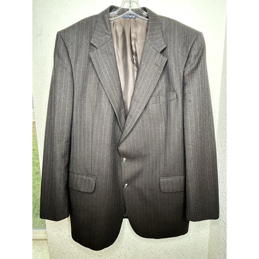 Vintage Burberrys Jacket Mens Wool Dark Gray Burberry Kutler Bros Suit Coat